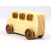 Handmade Wood Toy Minivan/Bus Finished With Clear Shellac And Metallic Sapphire Blue From My Play Pal Collection