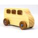 Handmade Wood Toy Minivan/Bus Finished With Clear Shellac And Metallic Sapphire Blue From My Play Pal Collection