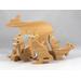 Kangaroo Family Stacking Puzzle made of select-grade hardwoods with mineral oil, beeswax, and carnauba wax finish.