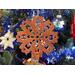 Handmade Rustic Snowflake Style Christmas Tree Ornament Made From Reclaimed Wood Lightly Sanded and Finished With Clear Shellac