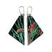 Winter Pine Pattern Wood Dangle Earrings by Madera Design Studio. Unique and few of a kind.