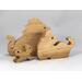 Handmade Toy Wood Puzzle Lion Family Mom Dad and Baby/Cub and Hand Finished with Mineral Oil and Wax Blend Freestanding and Stackable Toy Animal