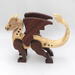 Handmade wood dragon figurine made from select grade contrasting hardwoods and hand-finished with a custom mixture of mineral oil and waxes.