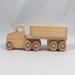 Handmade Wood Toy Semi Tractor Trailer Truck Crafted from Unfinished Bare Wood From My Play Pal Collection