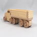 Handmade Wood Toy Semi Tractor Trailer Truck Crafted from Unfinished Bare Wood From My Play Pal Collection