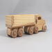 Handmade Wood Toy Semi Tractor Trailer Truck Crafted from Unfinished Bare Wood From My Play Pal Collection