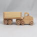 Handmade Wood Toy Semi Tractor Trailer Truck Crafted from Unfinished Bare Wood From My Play Pal Collection