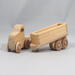 Handmade Wood Toy Semi Tractor Trailer Truck Crafted from Unfinished Bare Wood From My Play Pal Collection