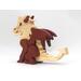 Hand-crafted baby dragon mythical fantasy animal figurine made from contrasting high-quality hardwoods and finished with non-toxic oils and waxes. Perfect for any dragon enthusiast.
