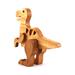 Wood Toy Allosaurus Dinosaur Figurine Handmade From Select Grade Hardwoods and Finished with a Custom Mineral Oil and Beeswax Blend