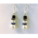 Snowman earrings sapphire blue
