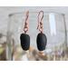 Black Alligator Teeth Copper Earrings