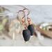 Black Alligator Teeth Copper Earrings