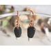 Black Alligator Teeth Copper Earrings