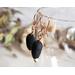 Black Alligator Teeth Copper Earrings