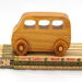 Wood Toy Car, MiniVan, Micro Bus, Handmade, Finished with Amber Shellac, From My Play Pal Collection