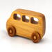 Wood Toy Car, MiniVan, Micro Bus, Handmade, Finished with Amber Shellac, From My Play Pal Collection