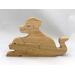 Wood Toy Animal Dog Family Stacker Puzzle, Dad Mom and Puppies, Handmade and Finished with Hot Mineral Oil and Beeswax