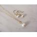 Pearl Necklace and Earring Holiday Gift Set