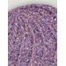 Swirl texture of purple swirl hat - heathered with flecks with rust and off white