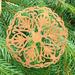 Large Wood Victorian Snowflake Style Christmas Ornament Handmade and Finished