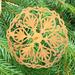 Large Wood Victorian Snowflake Style Christmas Ornament Handmade and Finished
