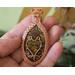 Copper Wire Wrapped Fruit Jasper and Peridot Frog Pendant