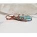 Amazonite Copper Wire Wrapped Pendant