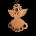 Handmade Victorian Style Fretwork Angel Christmas tree ornament. Made from upcycled hardwood and hand finished with a custom blend of oil and waxes applied hot for deep penetration and durability.