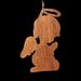 Handmade Wood Praying Angel Child Christmas Tree Ornament cut from reclaimed hardwood and finished with a custom blend of oil and waxes.