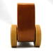 This handmade wooden toy car is based on a 1932 Ford Sedan Hot Rod. It is hand-finished with multiple coats of amber shellac and trimmed with black and grey acrylic paint.