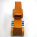 This handmade wooden toy car is based on a 1932 Ford Sedan Hot Rod. It is hand-finished with multiple coats of amber shellac and trimmed with black and grey acrylic paint.