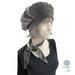 gray velvet beret hats for women