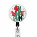 Oh What Fun Christmas design on a retractable black badge reel