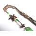 Copper beaded dolphin bookmark featuring genuine, green sea glass, copper starfish and sparkling beads of green, crystal.