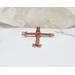 Braided Copper Cross Wire Wrapped Pendant