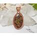 Copper Wire Wrapped Fruit Jasper and Peridot Frog Pendant