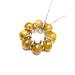 gold rutile crystal quartz chain pendant necklace statement necklace gold necklace