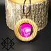 Zebrawood pink geode front view