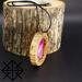 Zebrawood pink geode side view