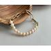 Pearl and paperclip chain bracelet
