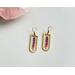 Shades of pink and gold dangle earrings