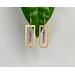 Shades of pink and gold dangle earrings