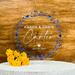 Amethyst Heart Wreath Wedding Cake Topper Personalized