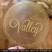 Gold Rustic Wreath Wedding Cake Topper - Personalized