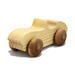 A handcrafted wooden toy convertible sports car, finished with a custom blend of oils and waxes, is the perfect gift for young children.