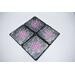 Pink and white dot art set of 4 slate coasters