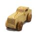 Handmade wooden toy car finished with mineral oil and beeswax, for kids aged three and up.