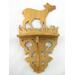 Handmade And Finished Wall Shelf Deer Sconce Handmade Victorian Style Fretwork For Home or Office Decor Use For Displaying Small Keepsakes. Size is 8x4.5 Inches.
