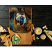 bison charcuterie board, handmade cheese board, bison artwork, resin artwork, unique gift, 24K gold, serving platter